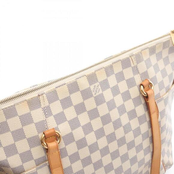 LOUIS VUITTON White Damier Leather Tote Bag - Picture 10 of 12